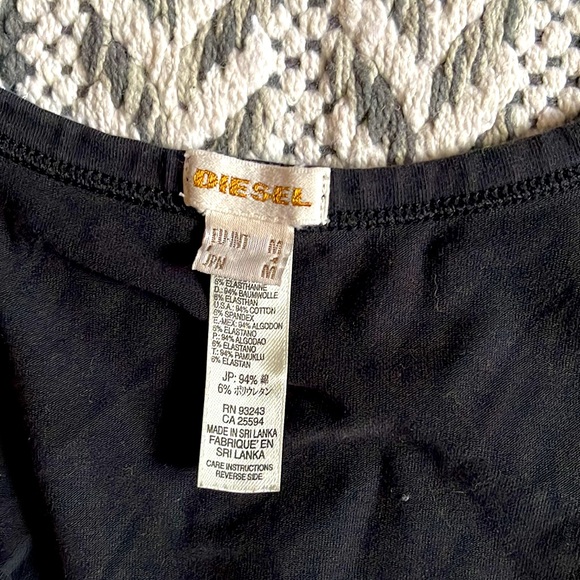 DIESEL Tank Top For Men Black Size M - Picture 5 of 5